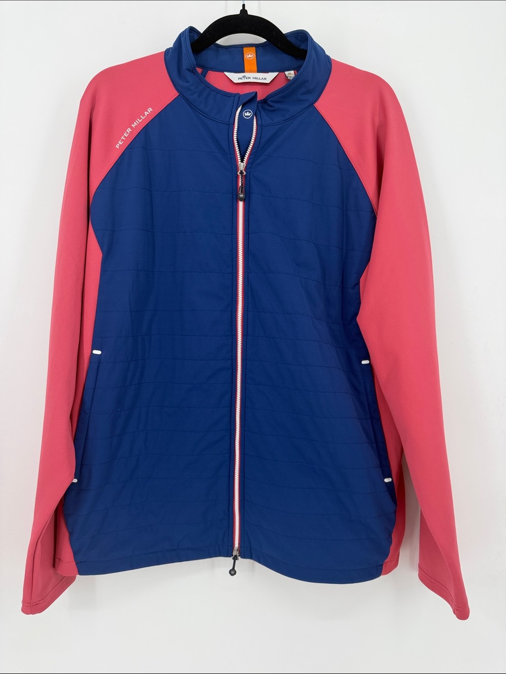 Peter Millar Men’s XL Hyperlight Merge Hybrid Jacket Blue Salmon Golf